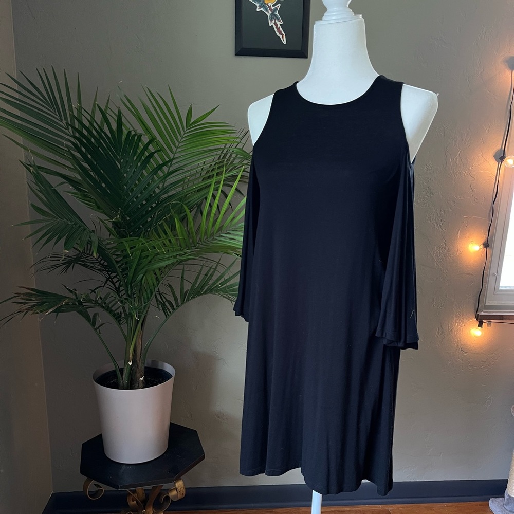 Black Mini Dress with Long Sleeves